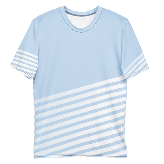 WEEDISH LIGHT WHITE STRIPED LIGHT BLUE PREMIUM SOFT T-SHIRT