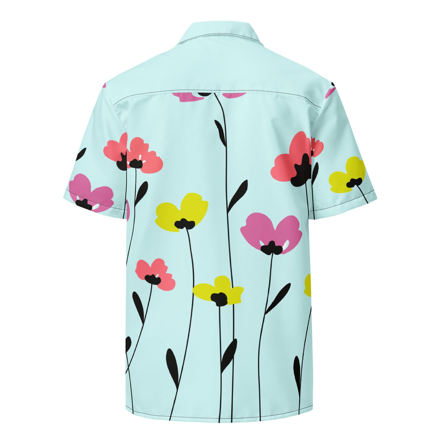 WEEDISH SPRING FLOWERS BUTTON-UP RETIREMENT SHIRT