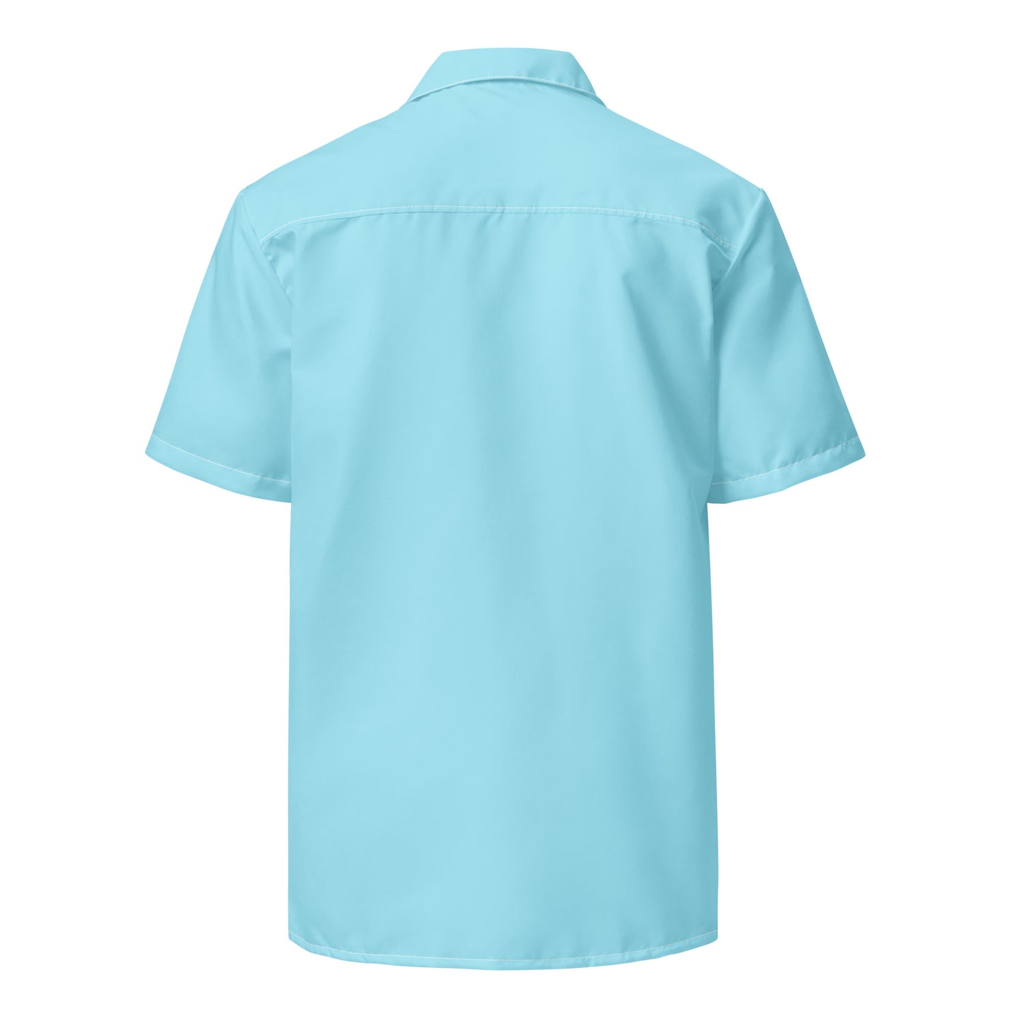 WEEDISH LIGHT BLUE BUTTON-UP SHORT SLEEVE SHIRT