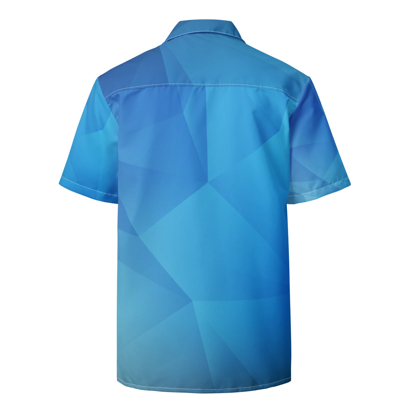 WEEDISH ROYAL BLUE ABSTRACT BUTTON-UP RETIREMENT SHIRT