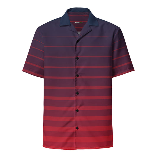 WEEDISH RED STRIPE FADE BUTTON-UP RETIREMENT SHIRT