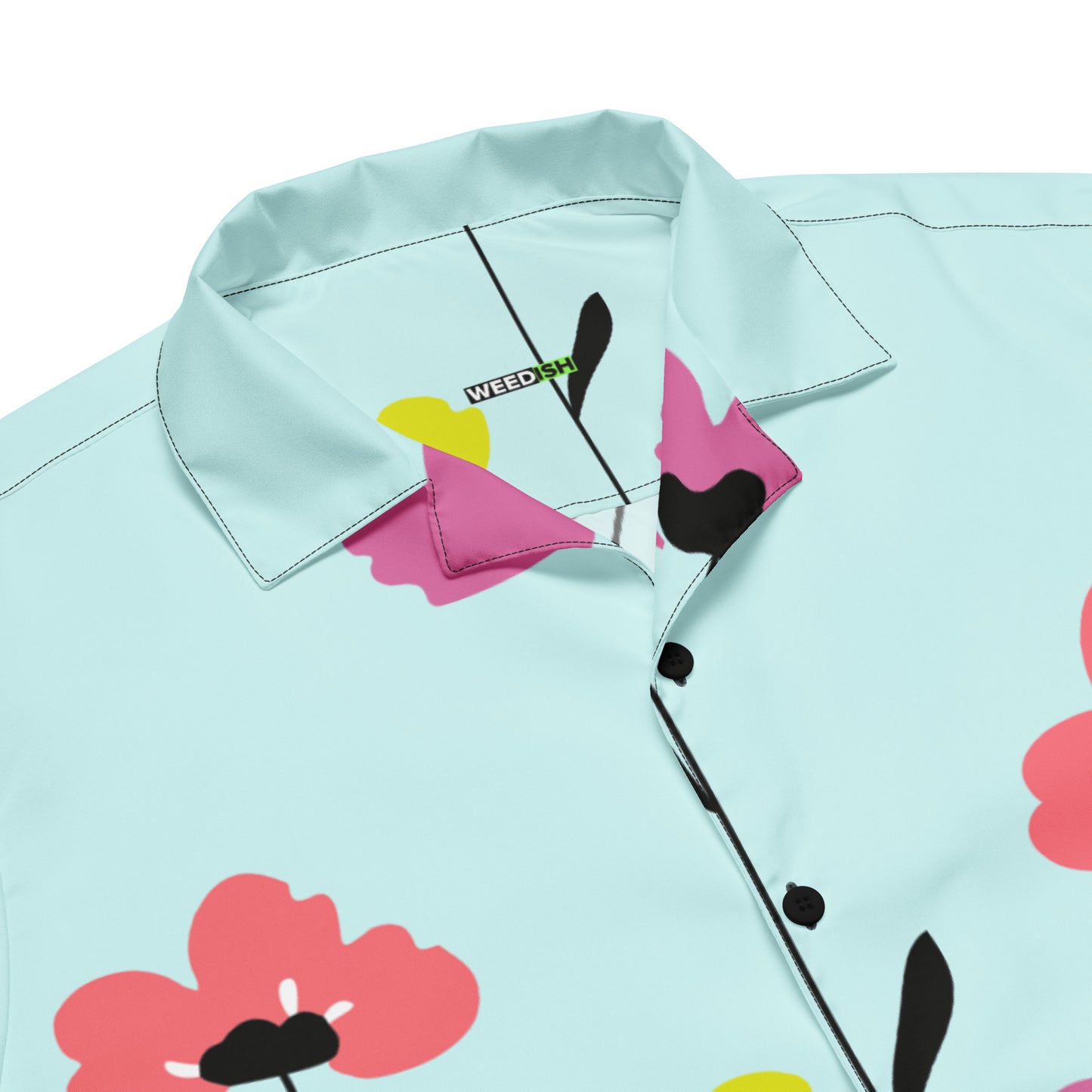 WEEDISH SPRING FLOWERS BUTTON-UP RETIREMENT SHIRT