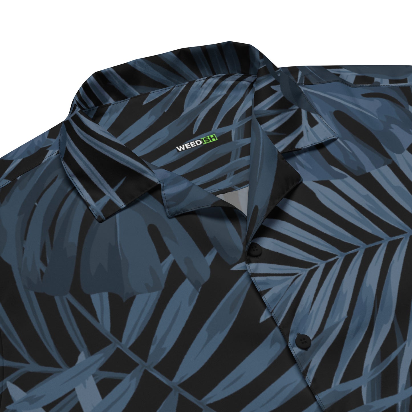 WEEDISH DARK PALM BUTTON-UP RETIREMENT SHIRT