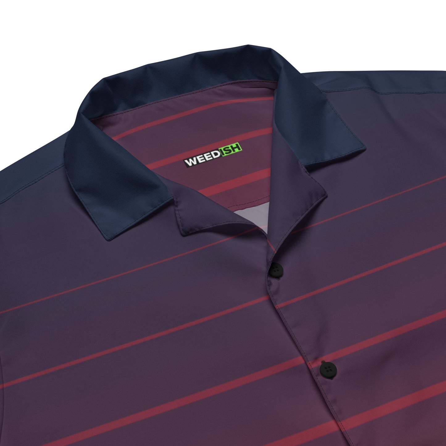 WEEDISH RED STRIPE FADE BUTTON-UP RETIREMENT SHIRT