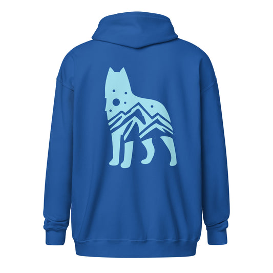 WEEDISH WOLF MOON ZIP-UP HOODIE