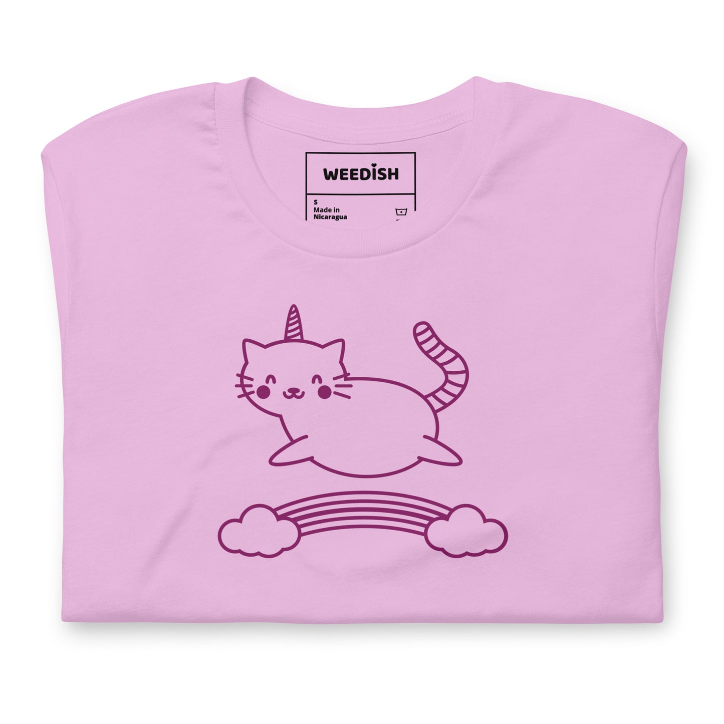 WEEDISH RAINBOW UNICORN CAT T-SHIRT